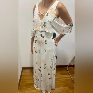 Elegant Floral White Dress